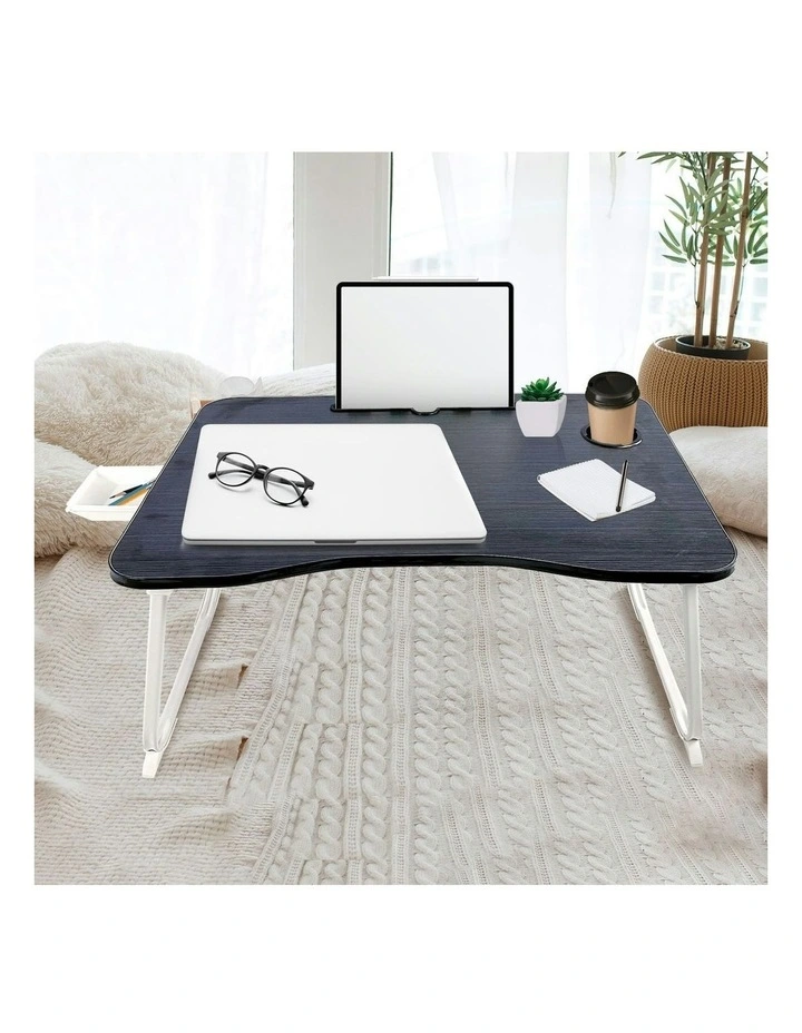 Extra Large Multifunctional Portable Bed Tray Laptop Desk in Black