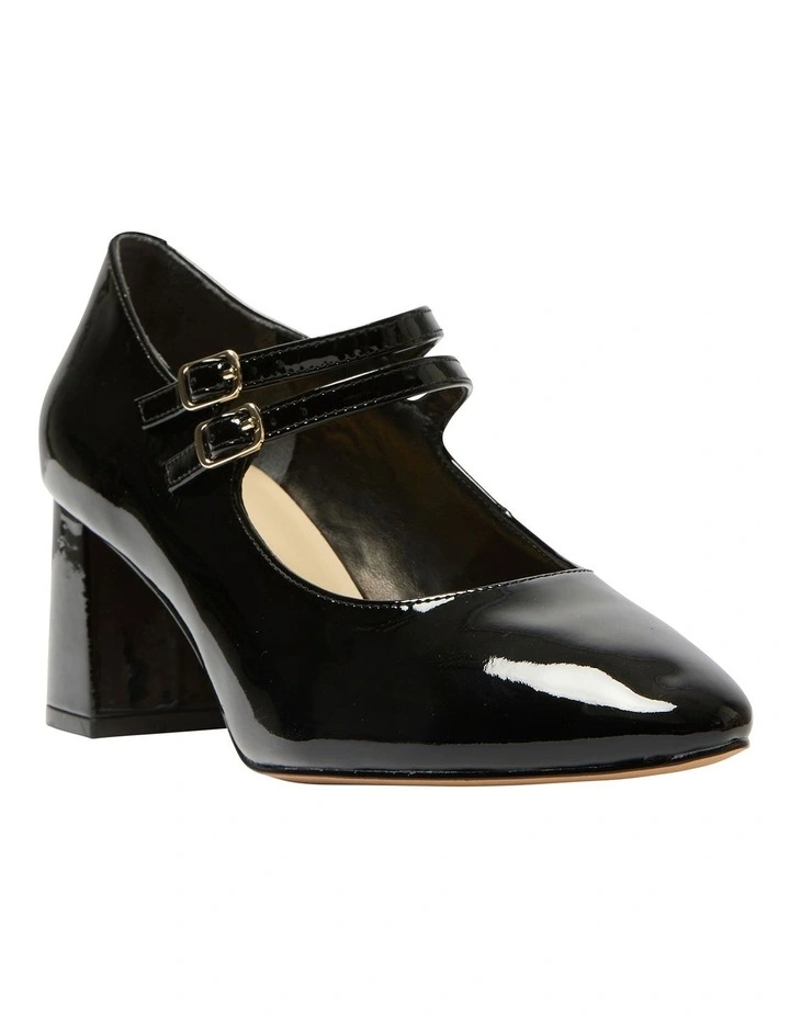Claire Heeled Shoes in Black Patent Leather