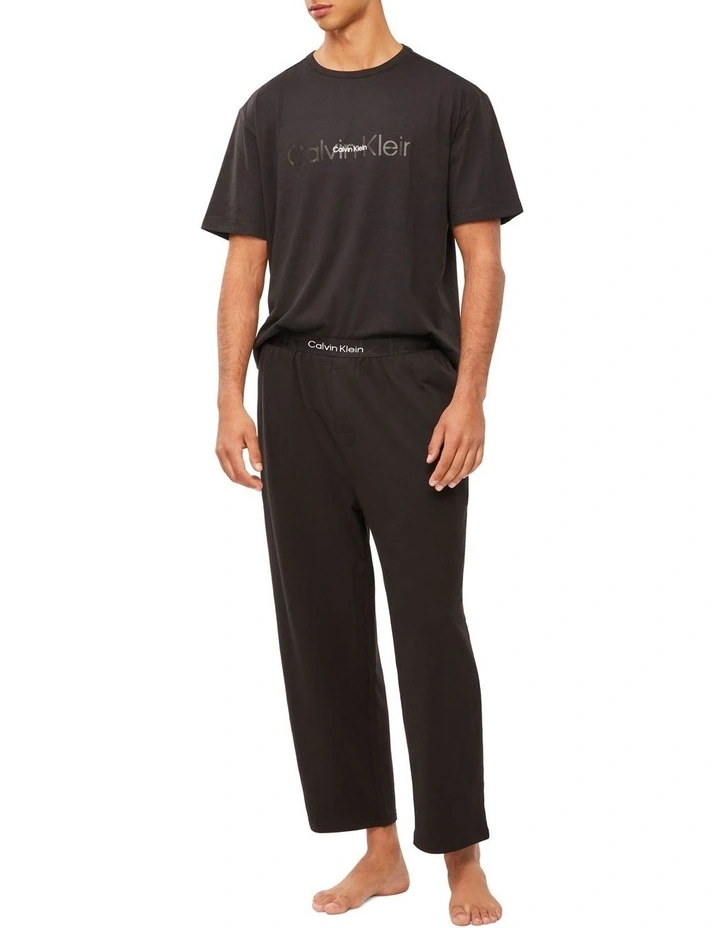 Embossed Icon Lounge Pant in Black
