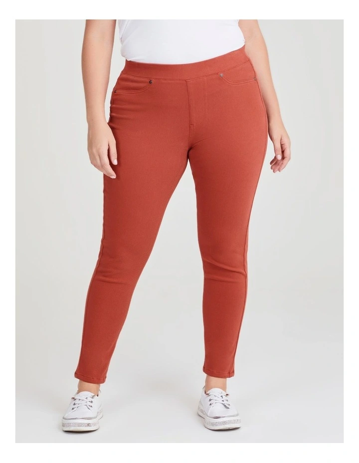 The Best Friend Denim Jegging in Cinnabar