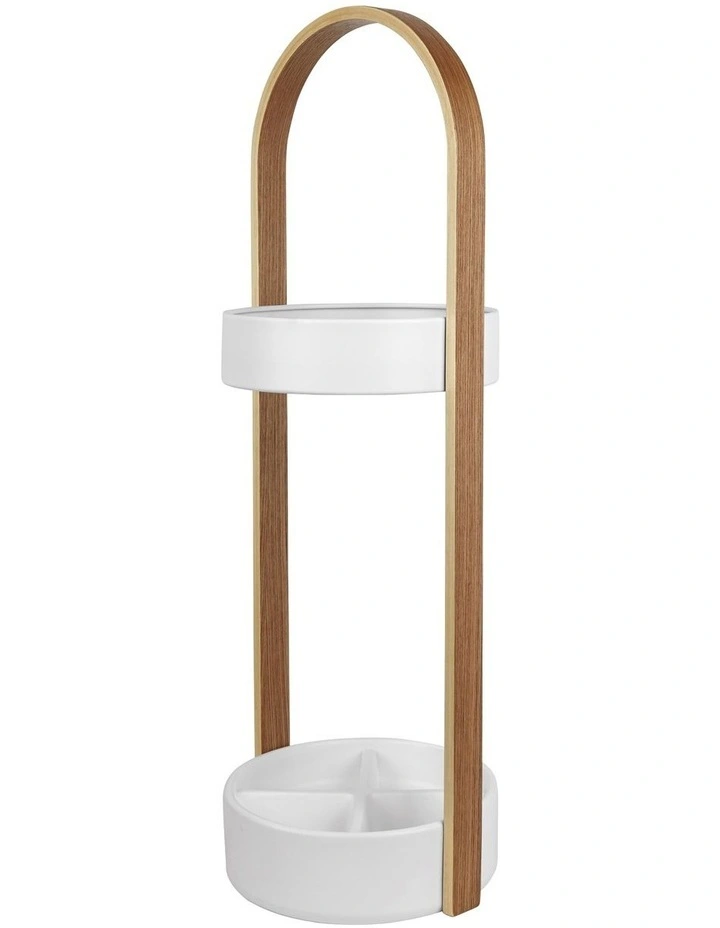 Bellwood Umbrella Stand 22x24x68cm in White/Natural