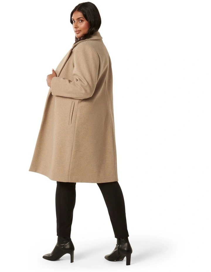 Lily Longline Coatigan in Camel