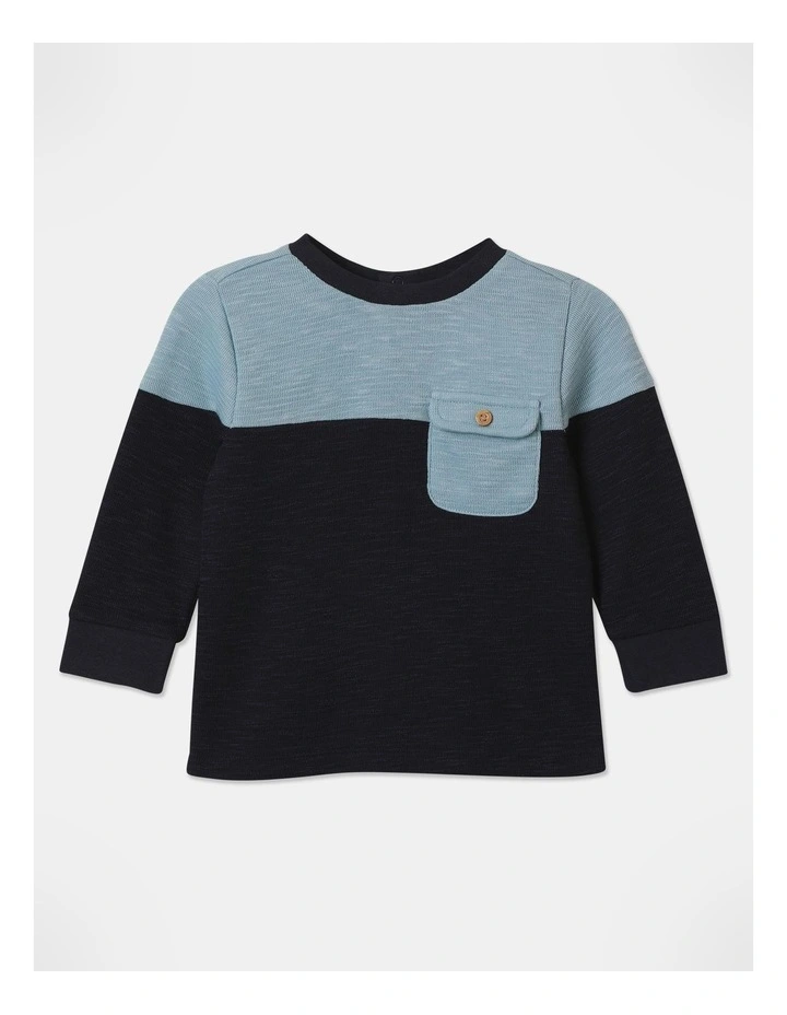 Textured T-Shirt in Cornflower