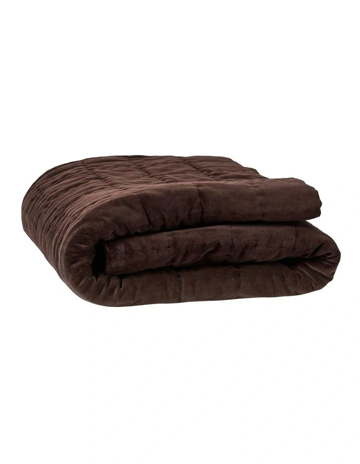 Luxury Velvet Throw in Chocolate