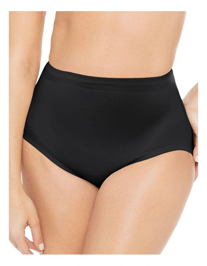 Flexible Fit Extra Firm Control Waistline Shaping Brief in Black