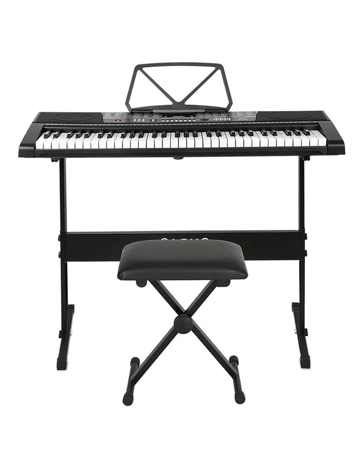 61 Keys Electronic Piano Keyboard with Stand Stool Speaker