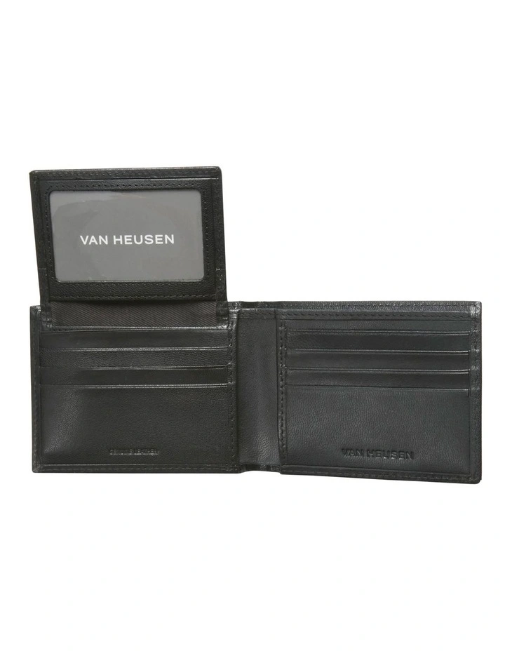 RFID Bi-Fold Wallet with Removable Pass Case in Black