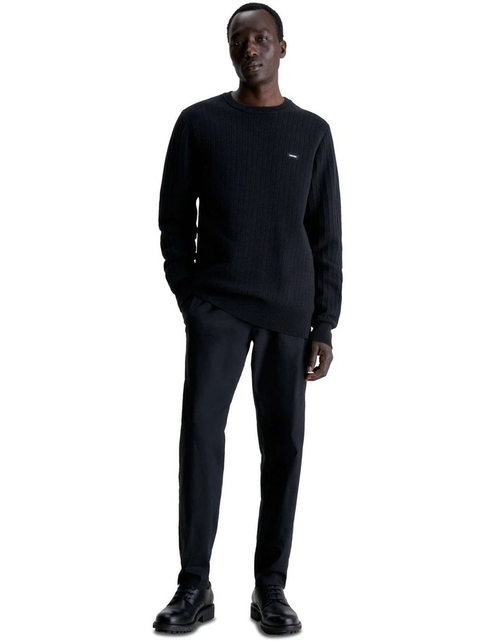 Structure Knit Jumper in Black