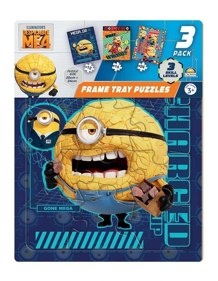 Despicable Me 4 3Pack Frame Tray Puzzle