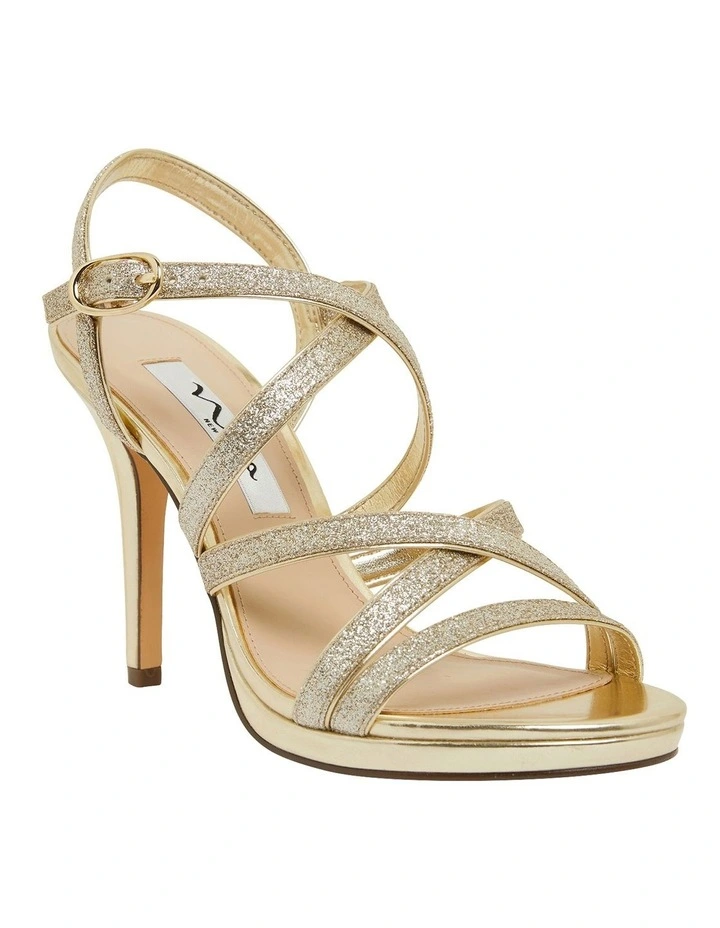Reatha Platino Glitter Sandals