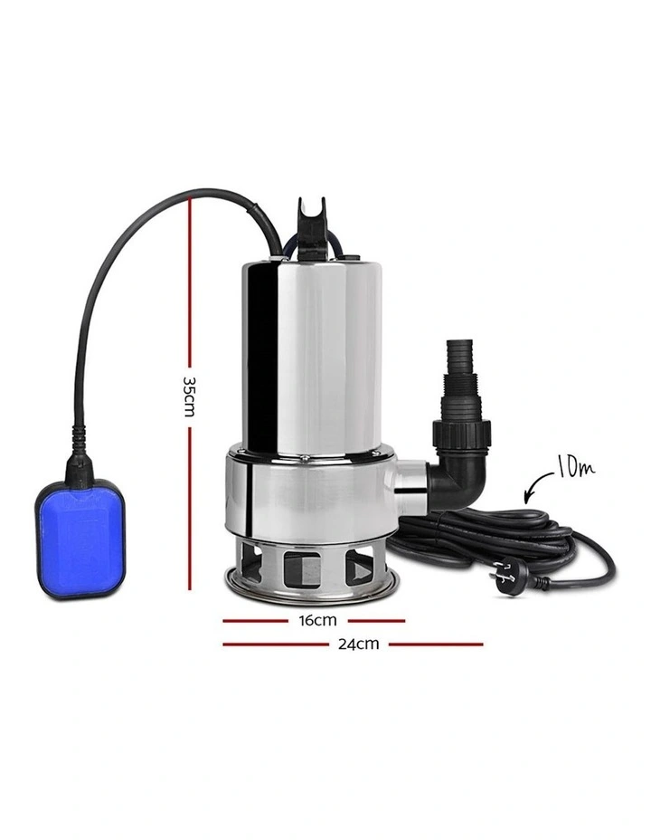 Submersible Water Pump 1800W in Silver