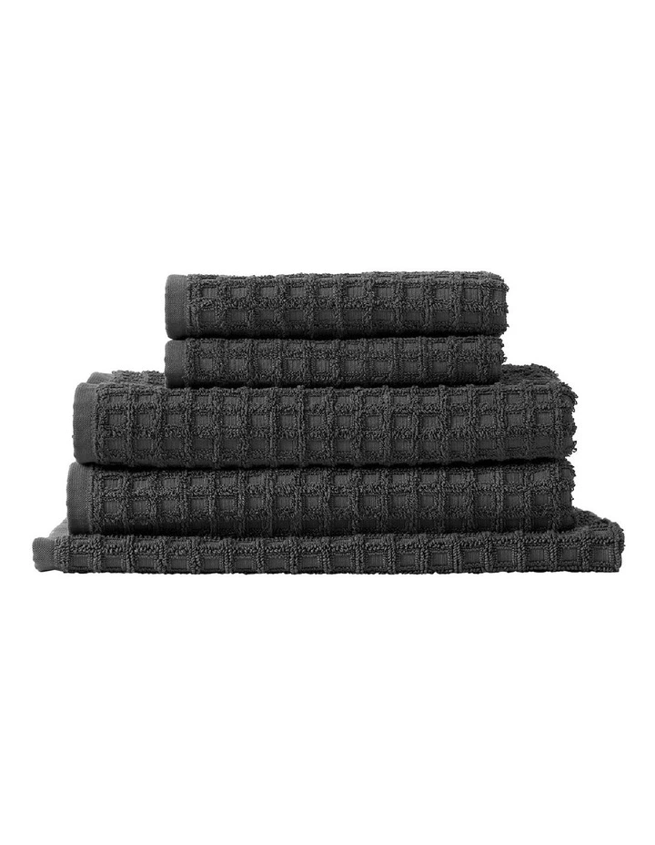Waffle Bath Towel Set in Charcoal