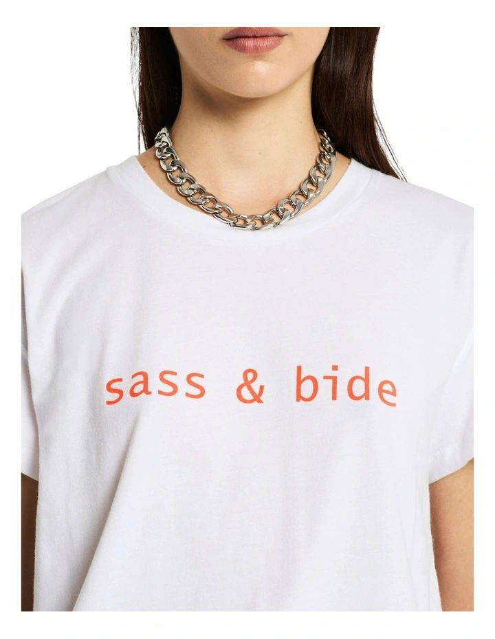The Classics Logo Tee in Ivory/Pink