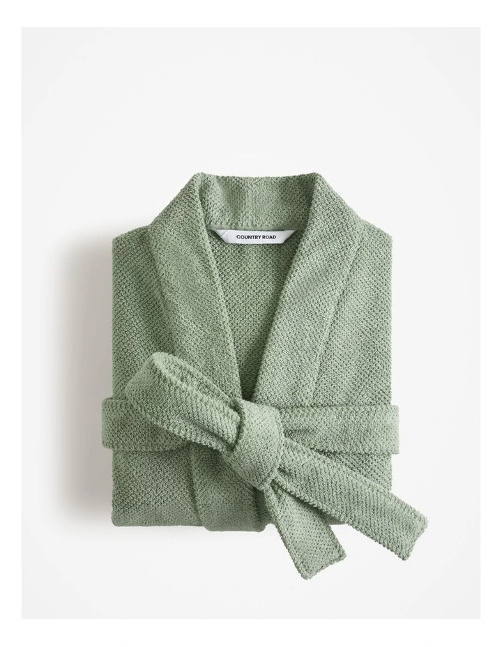 Calo Australian Cotton Bath Robe in Faded Moss