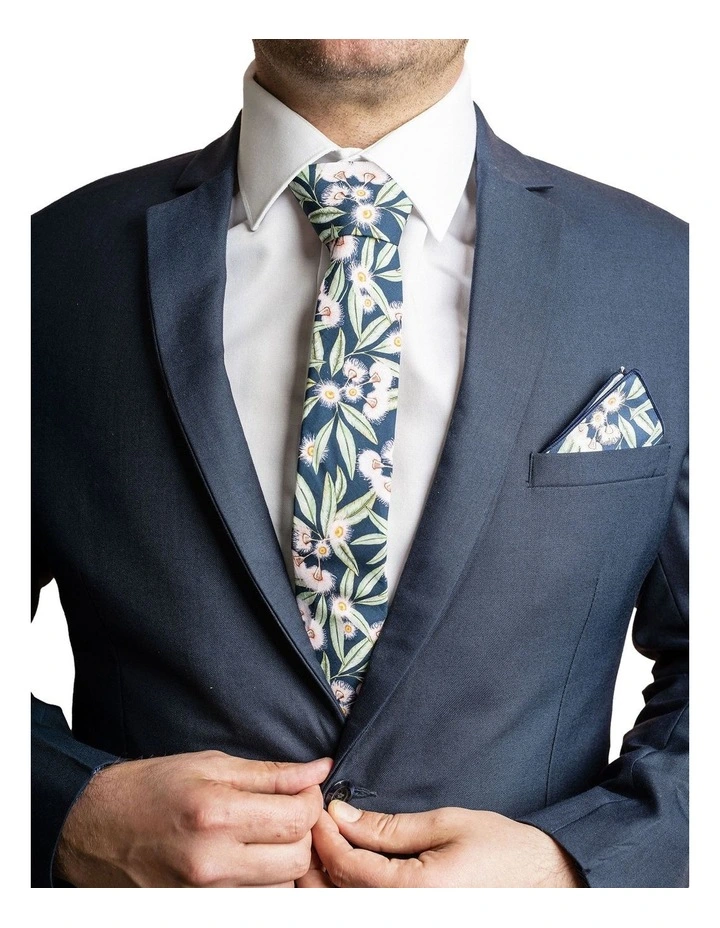 Flowering Gum Tie Gift Set in Blue