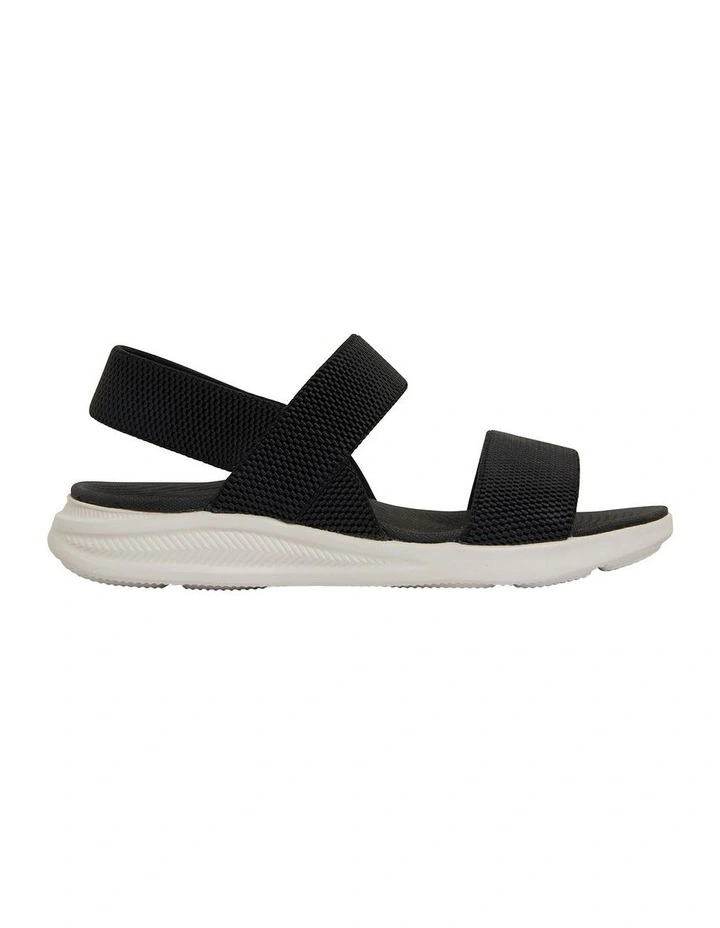Mack Black Stretch Sandals