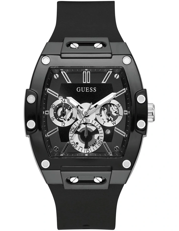 Phoenix Black Silicone Skeleton Watch