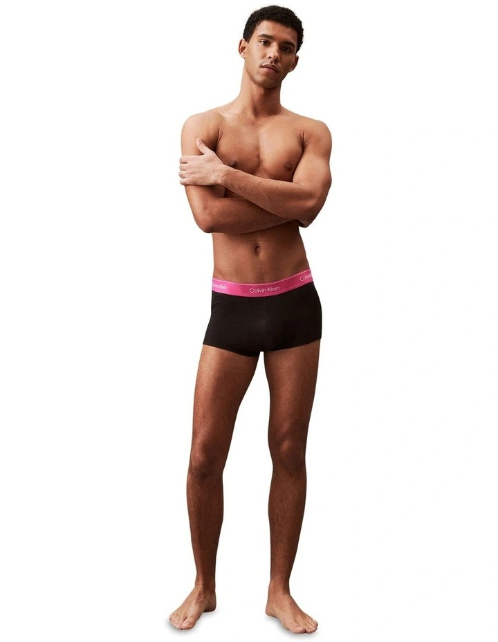 Modern Cotton Stretch Pride Mixed Trunk 3 Pack in Black