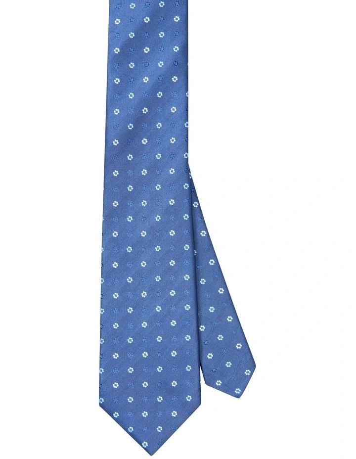 Floral Tie in Blue