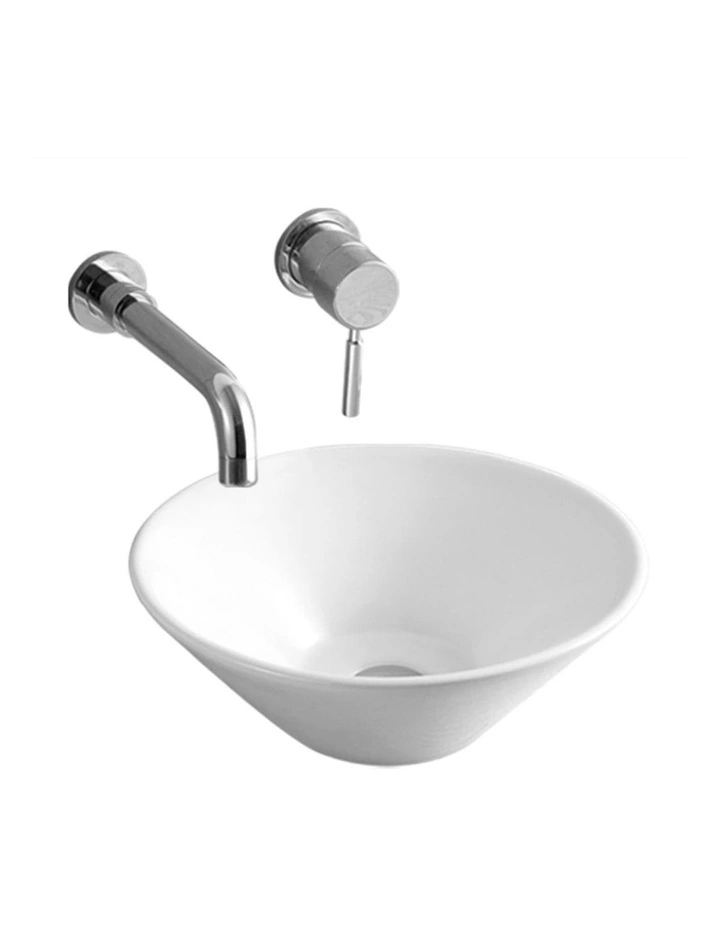 Bathroom Wash Counter Top Hand Wash Bowl Sink in White