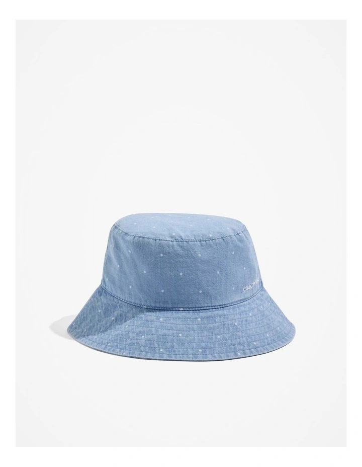 Organically Grown Cotton Chambray Bucket Hat in Chambray Spot
