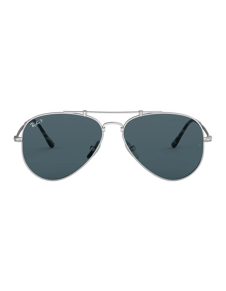 Aviator Titanium Silver RB8125M Polarised Sunglasses