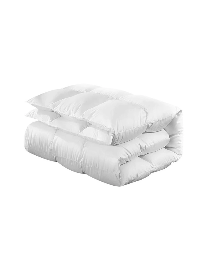 Goose Down queen 800GSM Feather Quilt Cover in White