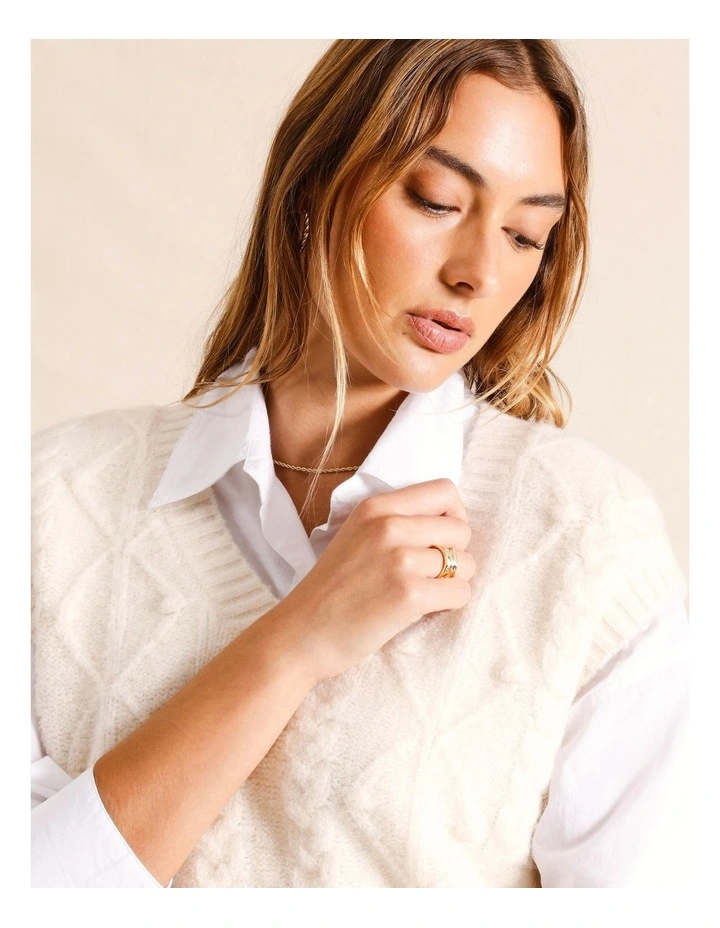 Statement Textured Ring in Gold