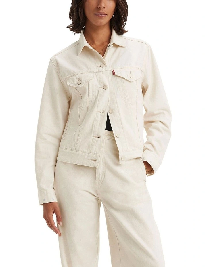 WellThread Down to Earth Trucker Jacket in Soft Ceramic