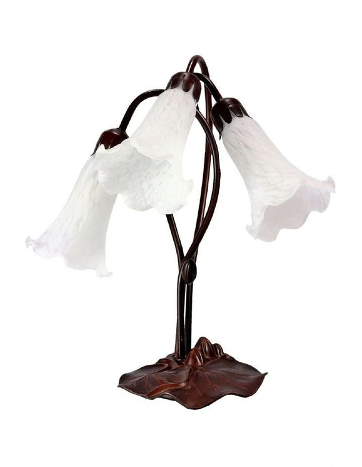 Triple Lily Lamp White