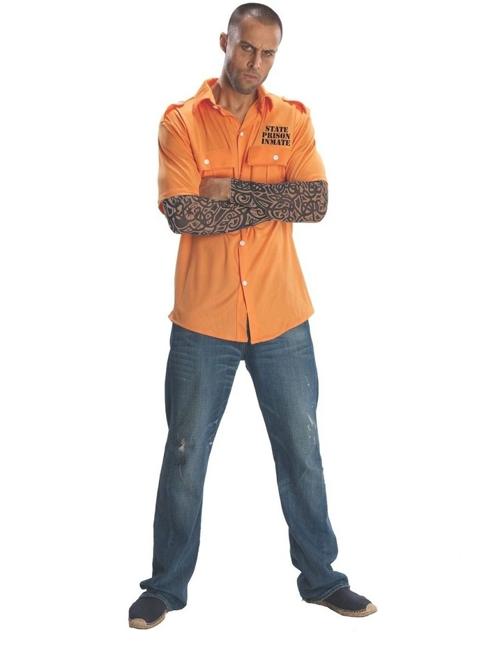 Rubies Prisoner Halloween Party Costume in Orange