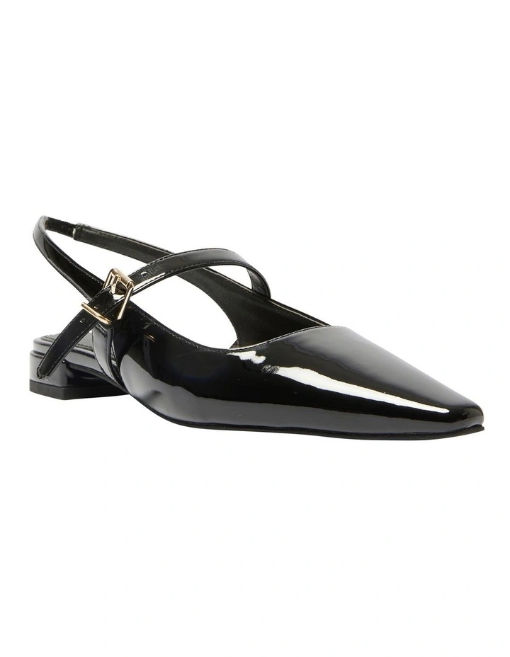 Bianca Ballet Flats in Black Patent