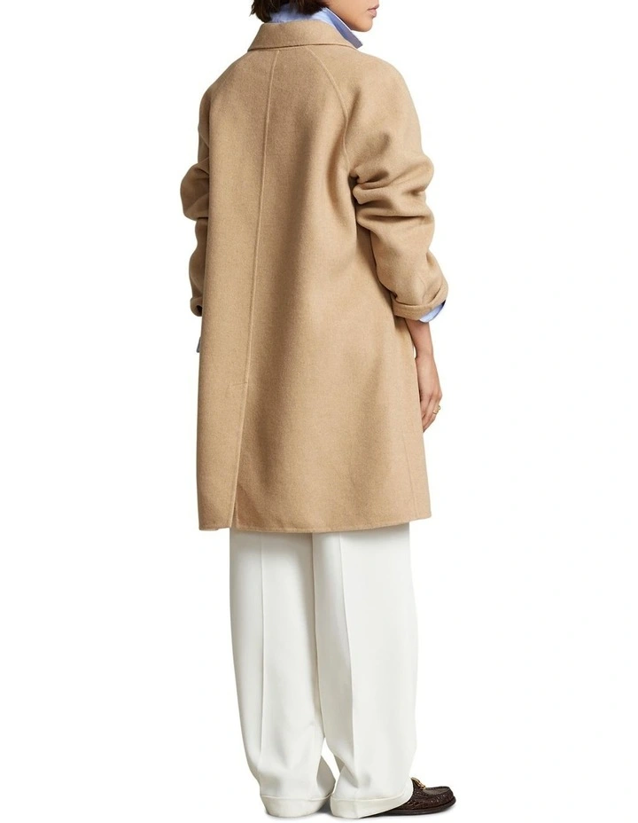 Oversize Double-Face Car Coat in Brown