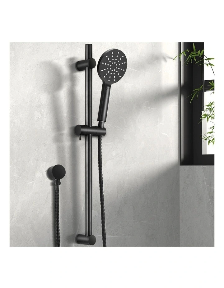 Wall Holder High Pressure Handheld Shower Head in Black