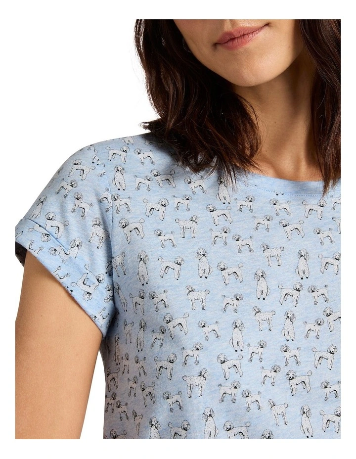 Raise The Woof Tee in Shower Multi