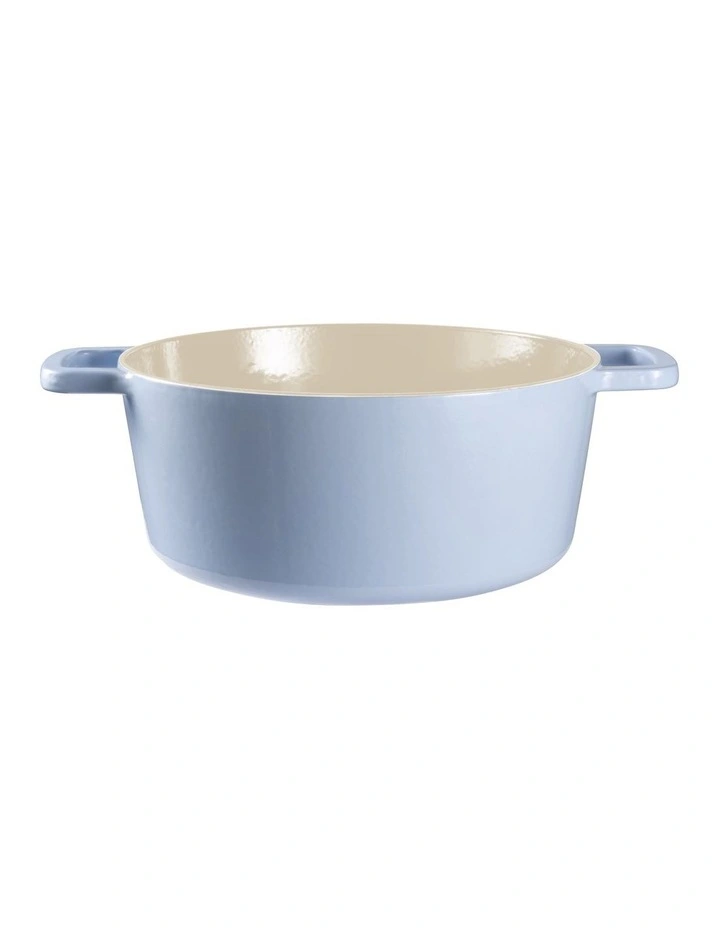 ID Pastel Cast Iron Casserole with Lid 28cm in Sky Blue