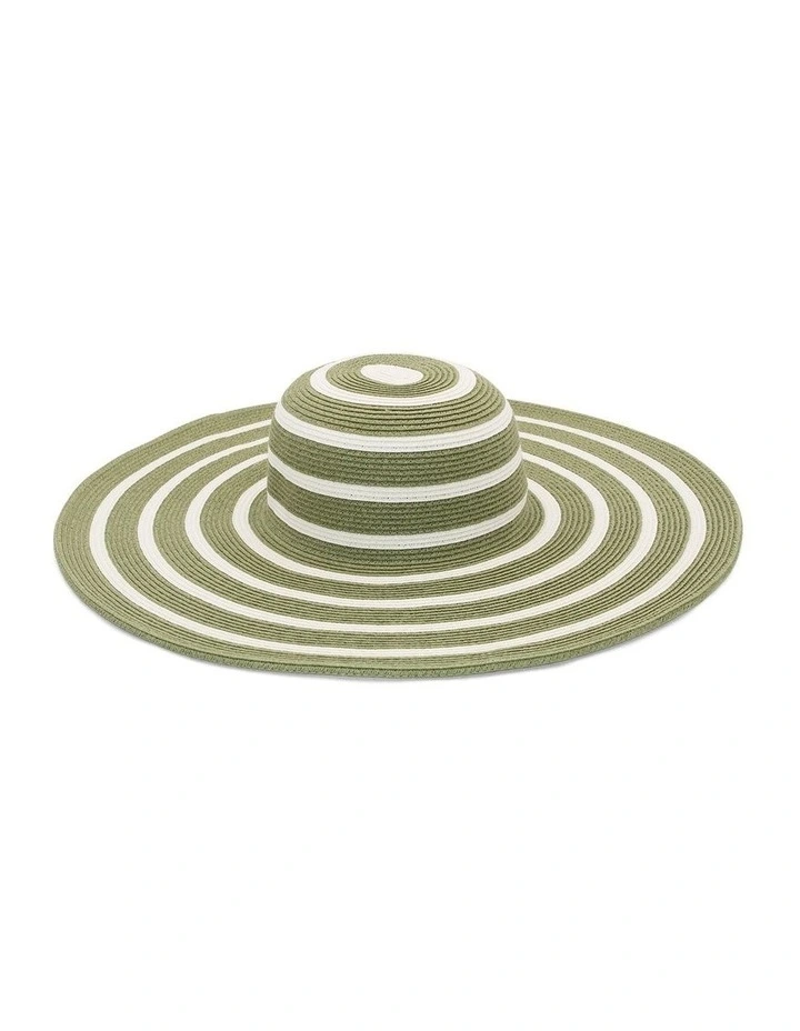 Arlo Wide-Brim Floppy Hat in Green