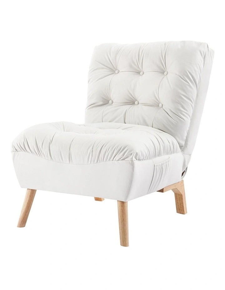 Lounge Accent Chair Convertible Sofa Recliner in Cream