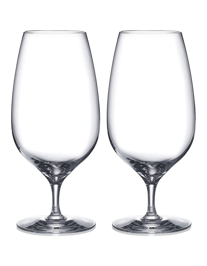 Craft Brew Stemmed Beer Glass 600ml Set of 2 in Clear