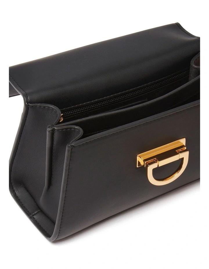 Signature Vivian Mini Top Handle Bag in Black