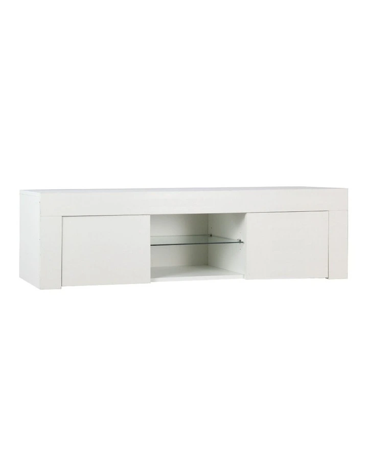 LED Entertainment Unit 130cm in White