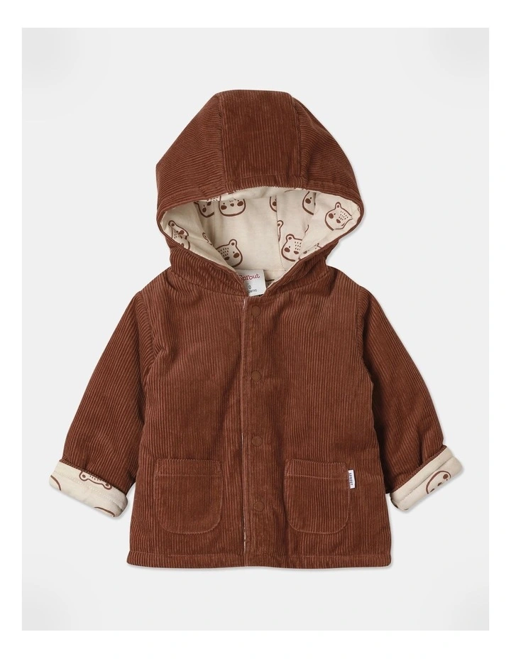 Cord Reversible Jacket in Brown
