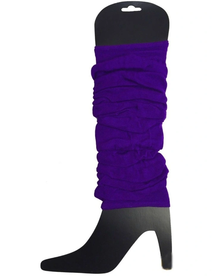 Knitted Leg Warmers 24-Pack in Purple