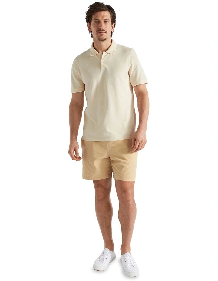 Core Polo Shirt in Ecru