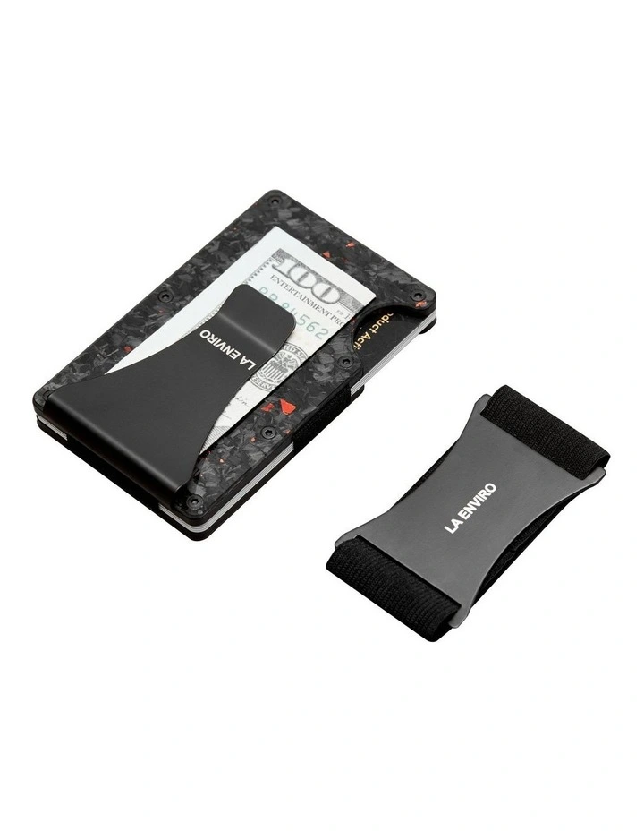 Lorne Forged Carbon Wallet in Gloss Red