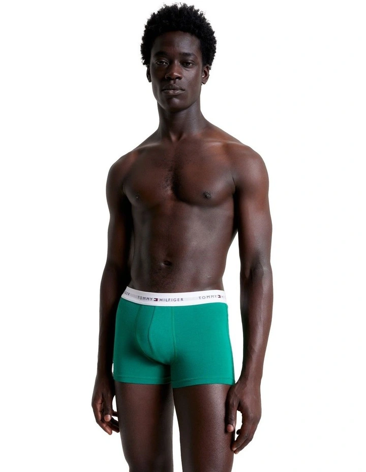 Signature Organic Cotton Essentials Trunks Pack of 3 in White