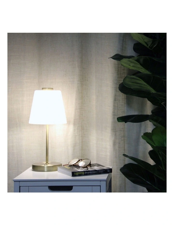 Erik Led Touch Lamp Antique Brass