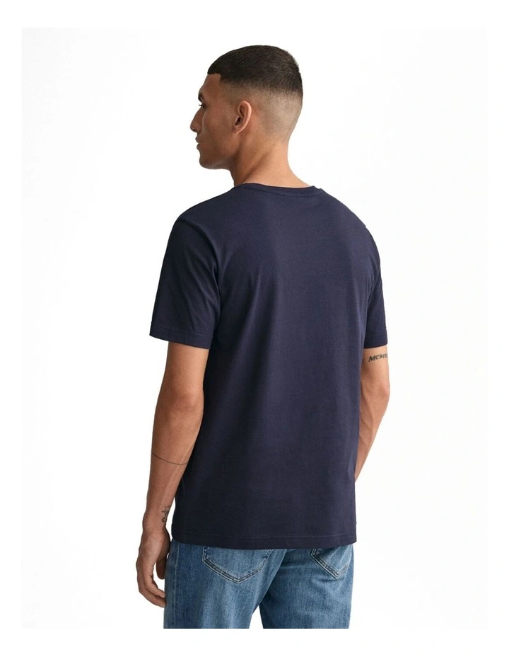 Archive Shield T-shirt in Evening Blue