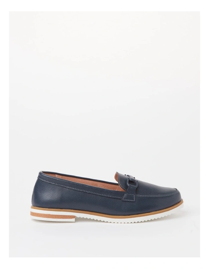 Kate Flat Shoes In Navy Smooth