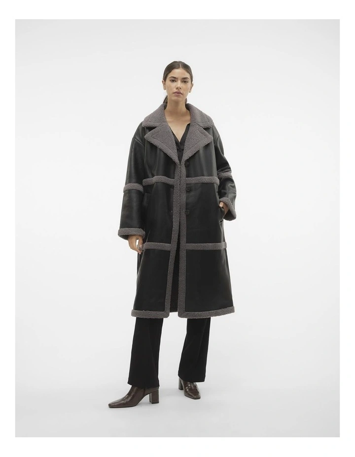 Metha Long Coat in Black